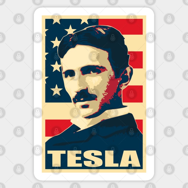 Nikola Tesla Sticker by Nerd_art